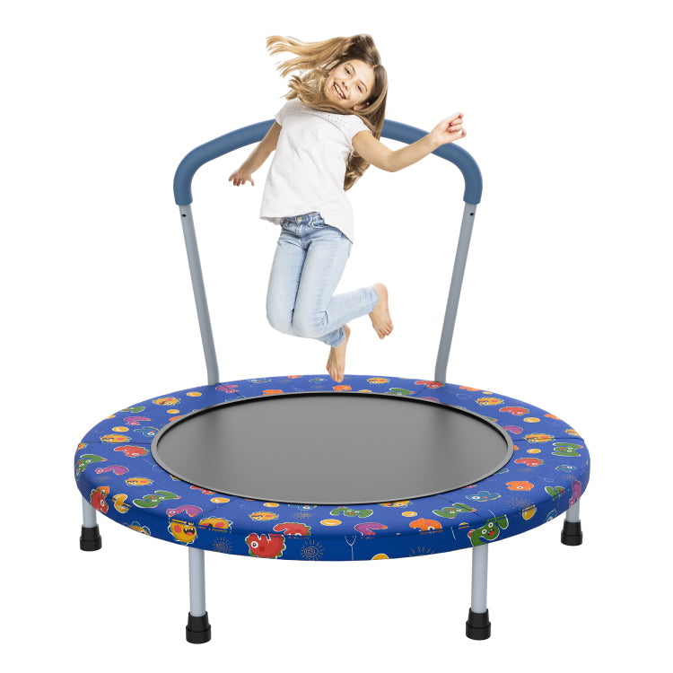 36Inch Mini Trampoline For Kids Ages 1 6 Indoor Outdoor Trampoline With Handle Fun For Kids