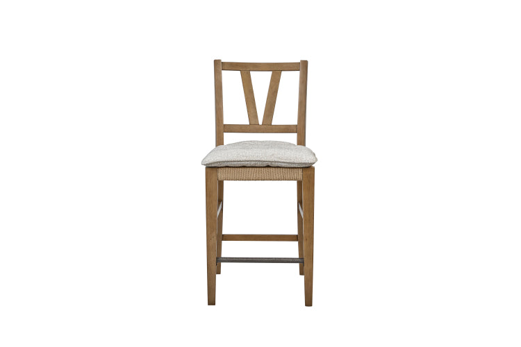 Counter Height Slat Back Chair Almond Set Of 2