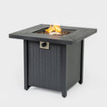 28 Inch Iron Square Propane Fire Pit Table