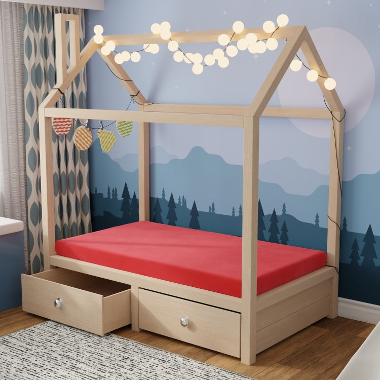 Kids 5" Red Firm Twin Mattress With Water Resistant Cover