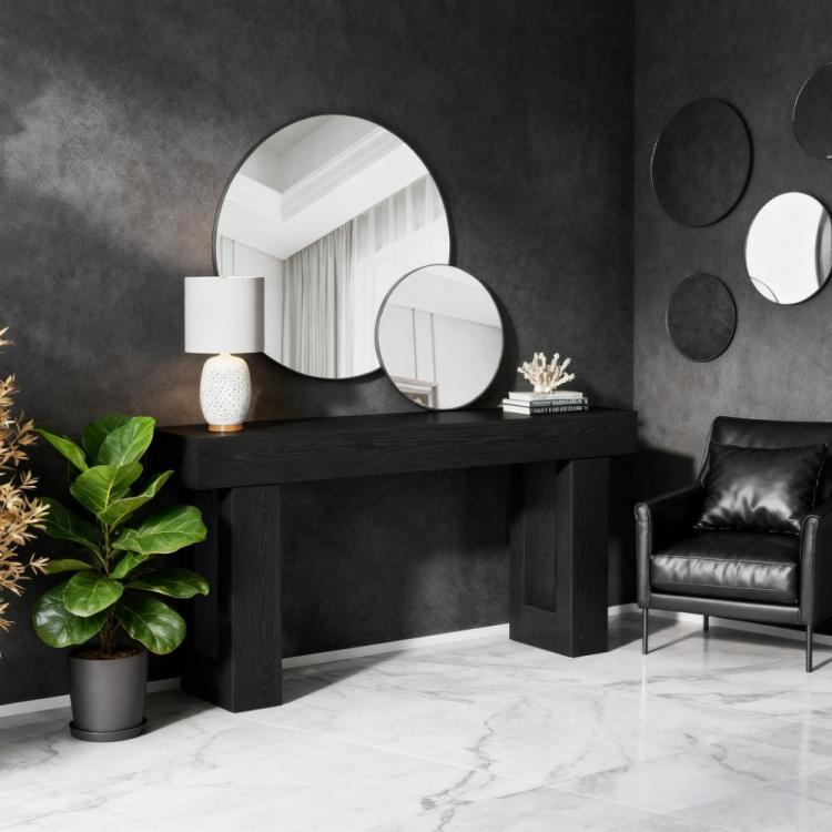 Wooden Console Table, Sofa Side Table, Living Room Table Rectangular Sofa Table Behind The Couch