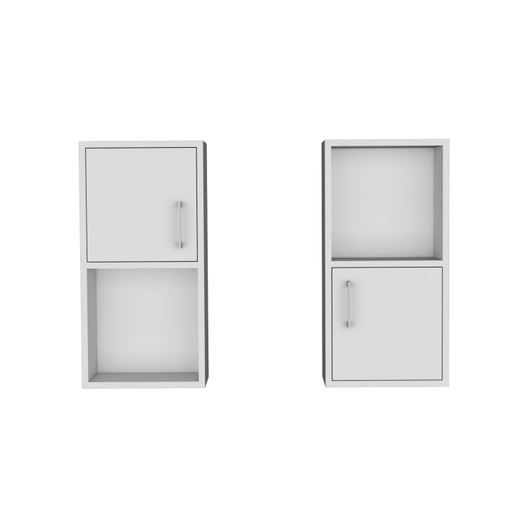 Oba 2 Pc Wall Mounted Bathroom Medicine Cabinet With Open And Closed Storage