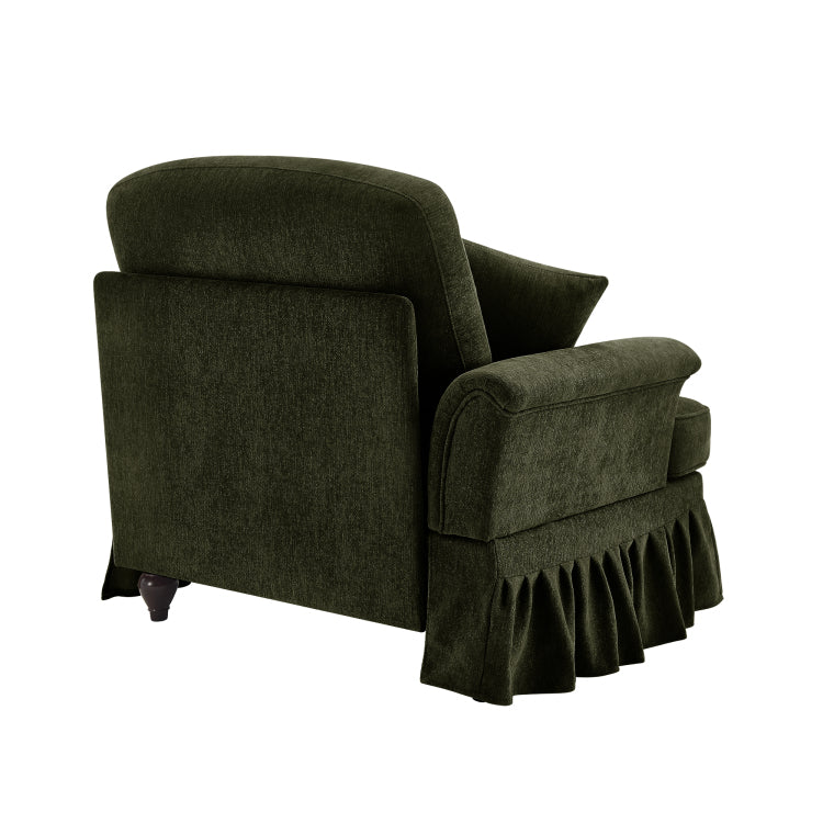 Sofa Lsf Chenille W 1 Pillow Green