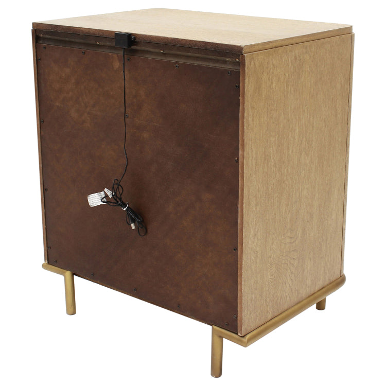 Sand Wash 3 Drawer Nightstand With Usb Ports