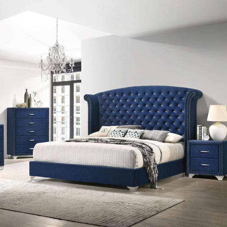 Kennedy Pacific Blue 6 Drawer Upholstered Dresser