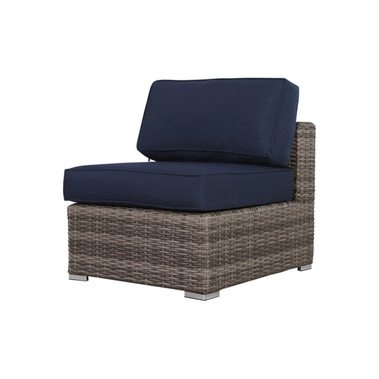 Lsi Fully Assembled 6 Person Patio Set With Premium Cushions And Rattan Wicker Frame