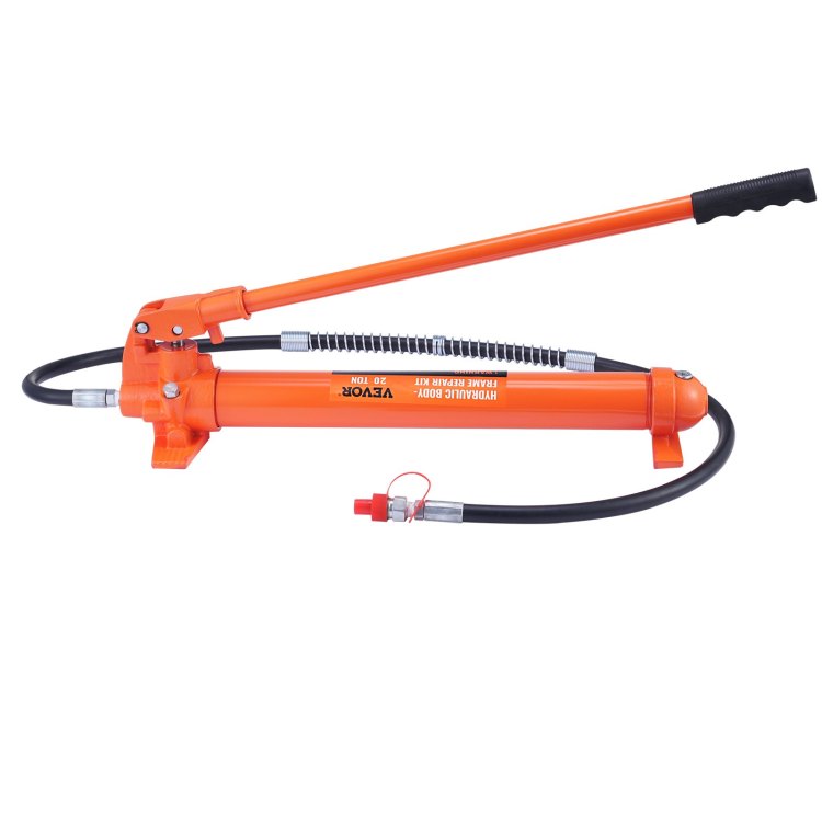 20 Ton Porta Power Kit, Portable Hydraulic Jack With 4.6 Ft 1.4 M Oil Hose, Car Frame Repair Tool With Storage Case For Automotive, Heavy Equipment, Mechanic 44000 Lbs