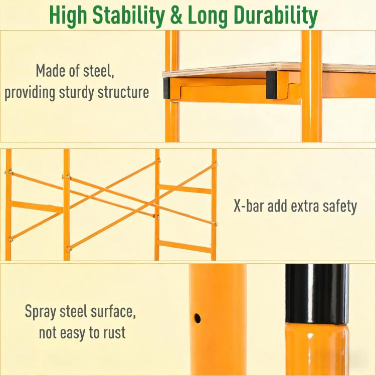 4 Step Steel Scaffold With Wheels