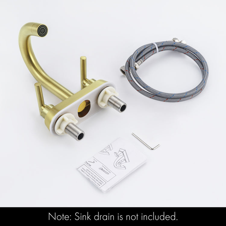 4 Inch Vanity Faucet Bathroom Faucet Dual Handle Bathroom Basin Faucet Leak Free Brass