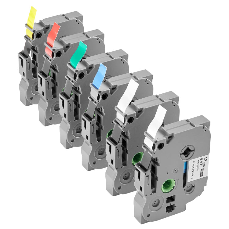 Label Maker Tape 6 Pack 12 Mm Colored Label Maker Refills Tze 131 Tze 231
