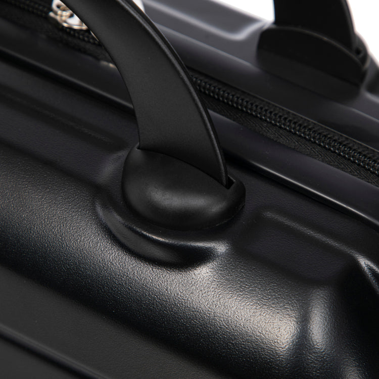 14" 20" 2 Pcs Set In Abs Spinner Wheel Luggage, With Combination Lock,14" Cosmetic Case Black