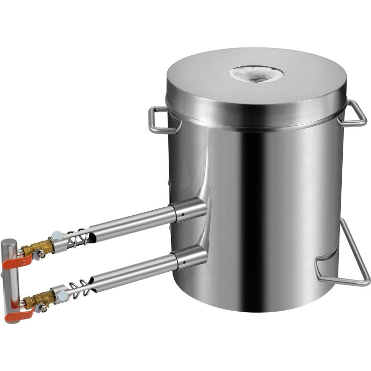 Propane Melting Furnace Kit, 12Kg Large Capacity Foundry Home Kilns,Stainless Steel Smelter, Blacksmithing Forge With Crucible An Tongs Kiln, For Metal Scrap Recycle, Gold Copper Silver Casting