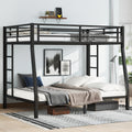 Metal Full Xl Over Queen Bunk Bed For Teens And Adults,Space Saving Noise Reduced No Box Spring Needed