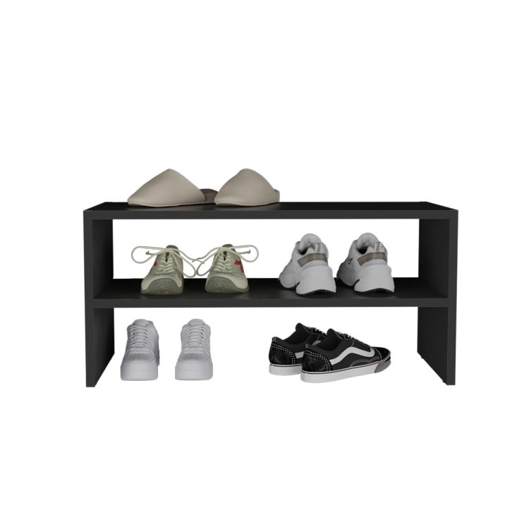 Stackable Shoe Rack Howard, Bedroom, Black