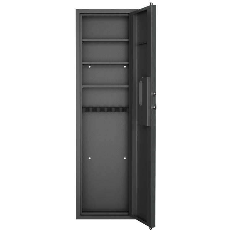 53" Passwod Touch Panel In Wall Safe,Hidden Wall Gun Safe For Rifles With Adjustable Shelves,Assembled Storage Multifunctional Wall Safe For Firearm And Valuables Black Digital