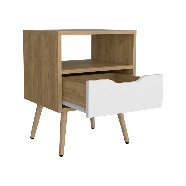 Kechi Nightstand White Macadamia