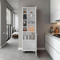 Florence Kitchen Pantry, Multiple Open And Closed Shelves, Modern Design, White