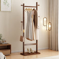 Coat Racks Solid Wood Hanger 23.6* 11*71In Solid Environmental Protection Easy To Assemble Beautiful Can Be Placed In The Bedroom Entrance Living Room Walnut