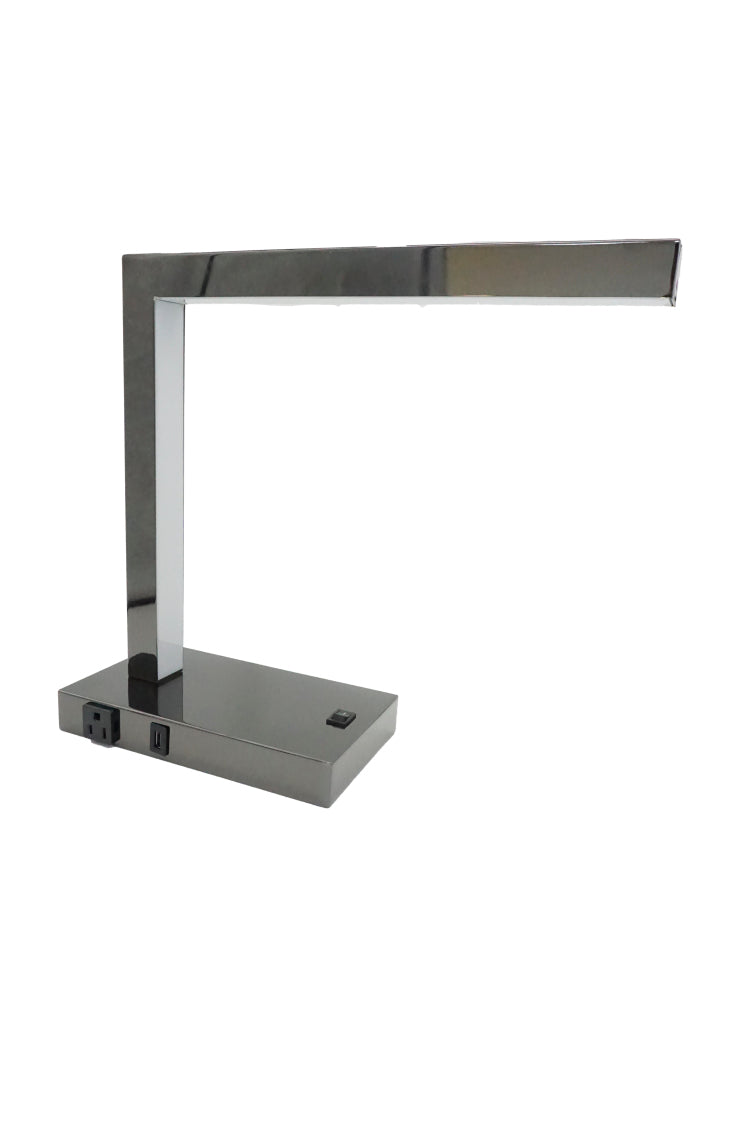 Modern Led Desk Lamp With Usb & Power Outlet