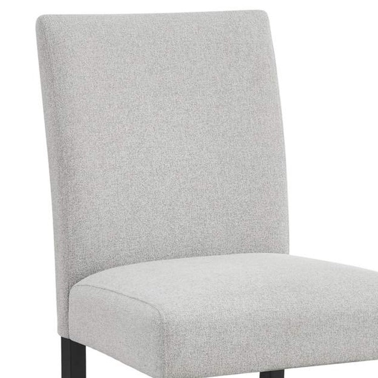 Riac Set Of 2 Counter Height Chairs, Black Wood, Dove Gray Fabric Seat