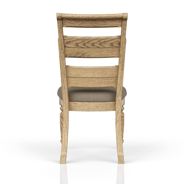 Ladder Back Side Chair Caramel Finish Set Of 2