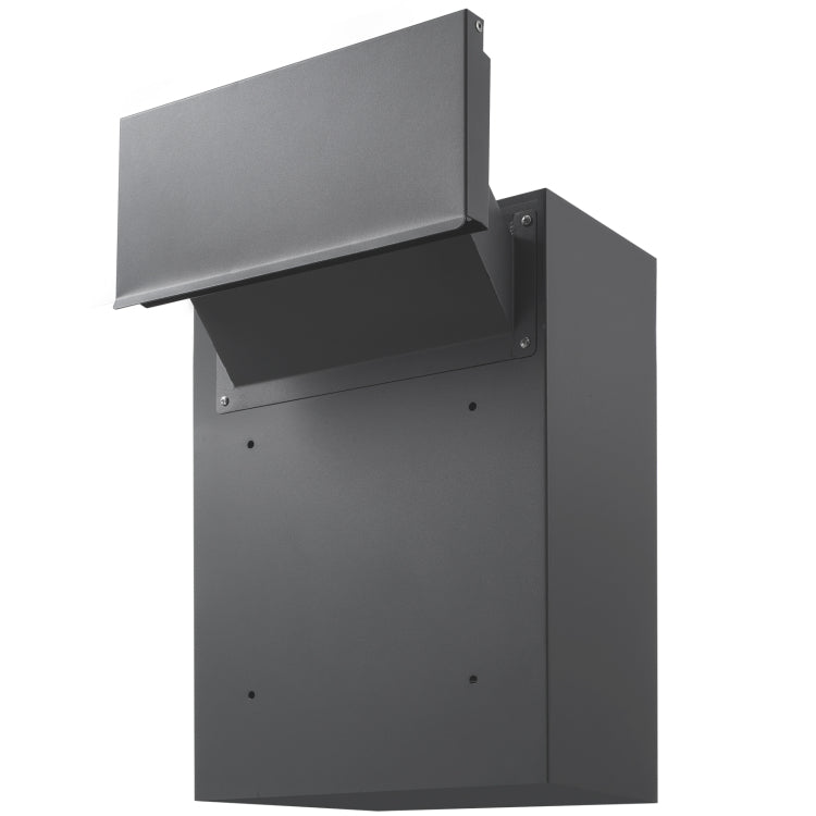 Through The Wall Drop Box, Heavy Duty Steel Through The Wall Mailbox With 2.8 7.9" 13" Combination Lock, 12.5X6.3X16.9" Mail Drop Box, Dark Gray
