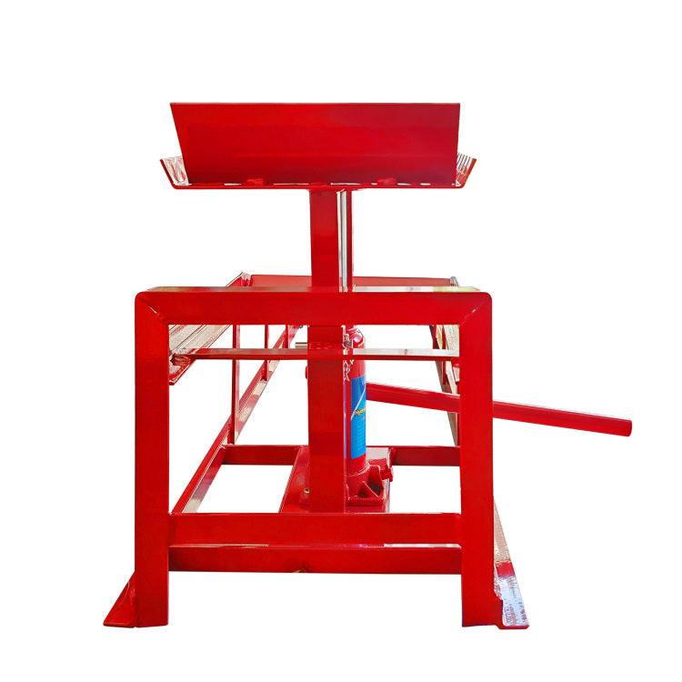 Hydraulic Car Ramps, 2 Pack Car Ramp High Lift, 11000Lbs Automotive Truck Cars Service Ramps, Low Profile Oil Change Ramps With Support Jack For Car Truck Trailer Garage Repair Red