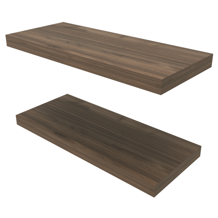 Floating Shelf Dallas, Living Room, Mahogany