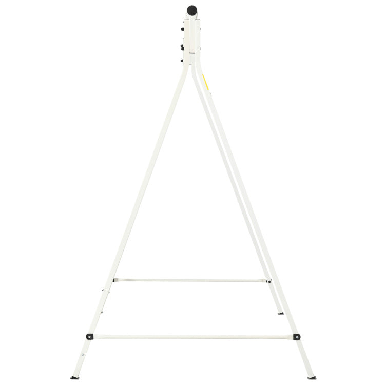 Outsunny Metal Porch Swing Stand, Heavy Duty Swing Frame, Hanging Chair Stand Only, 528 Lbs Weight Capacity, For Backyard, Patio, Lawn, Playground, White