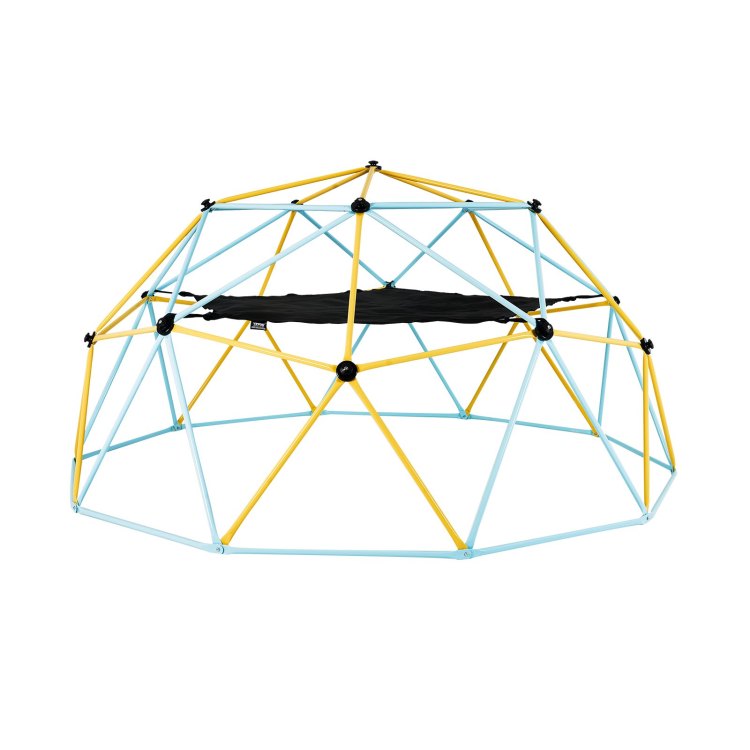 Climbing Dome, For Kids 3 To 10 Years Old,10Ft Geometric Dome Climber With Hammock And Swing, Jungle Gym Supports 750Lbs And Easy Assembly, With Climbing Grip, Outdoor Backyard Play Equipment