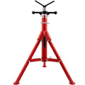 V Head Pipe Stand 1 8" 12" Capacity,Adjustable Height 28" 52 ,Pipe Jack Stands 2500 Lb. Load Capacity,Portable Folding Pipe Stands, Carbon Steel Body More Durable