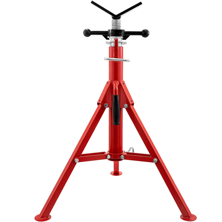 V Head Pipe Stand 1 8" 12" Capacity,Adjustable Height 28" 52 ,Pipe Jack Stands 2500 Lb. Load Capacity,Portable Folding Pipe Stands, Carbon Steel Body More Durable