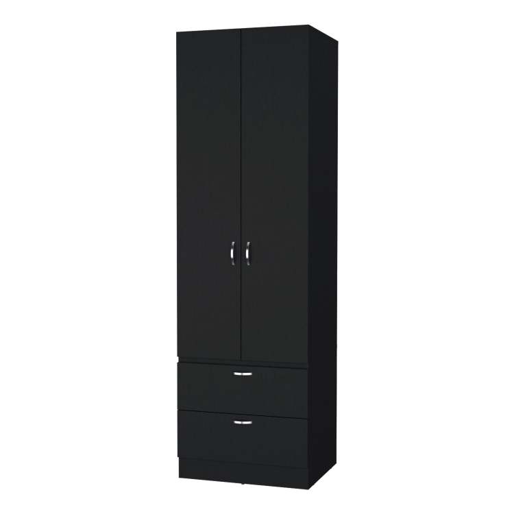Wenge 2 Door 2 Drawer Wardrobe