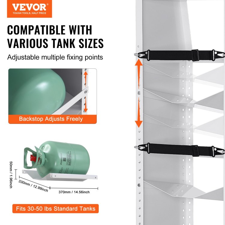 Refrigerant Tank Rack, With 3 X 30 50Lb Bottle Tanks, Cylinder Tank Rack 14.56X12.99X1.96 In, Refrigerant Cylinder Rack Gas Cylinder Racks And Holders For Freon, Gases, Oxygen, Nitrogen