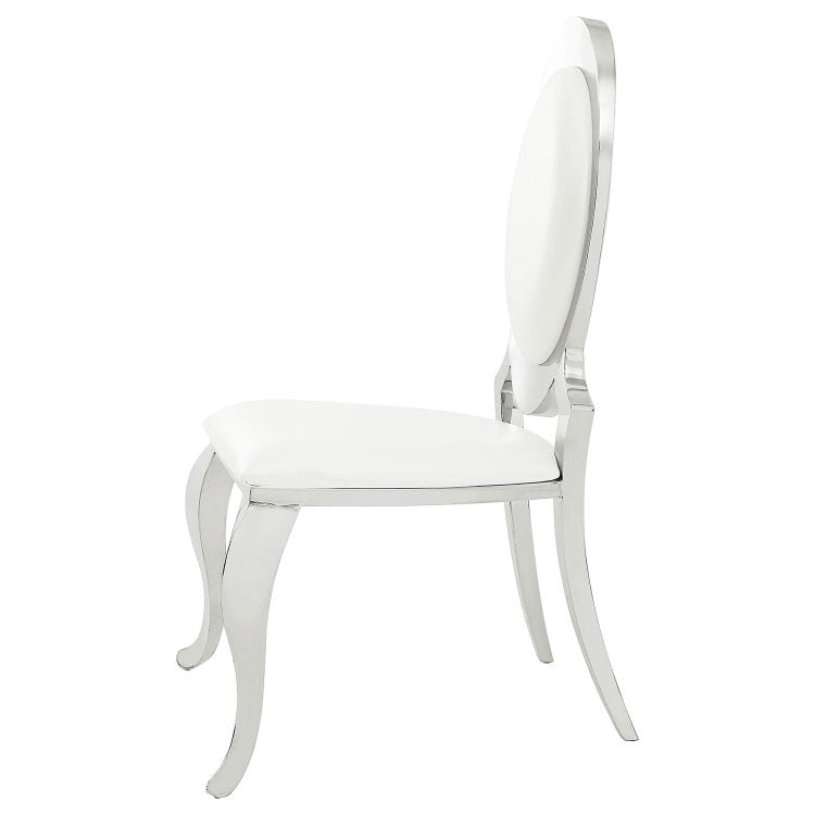Chester Cream White Upholstered Dining Side Chair Set Of 2