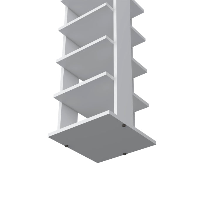 Ivonny 7 Tier Tall Vertical Shoe Rack, Freestanding Organizer With Open Shelves, White