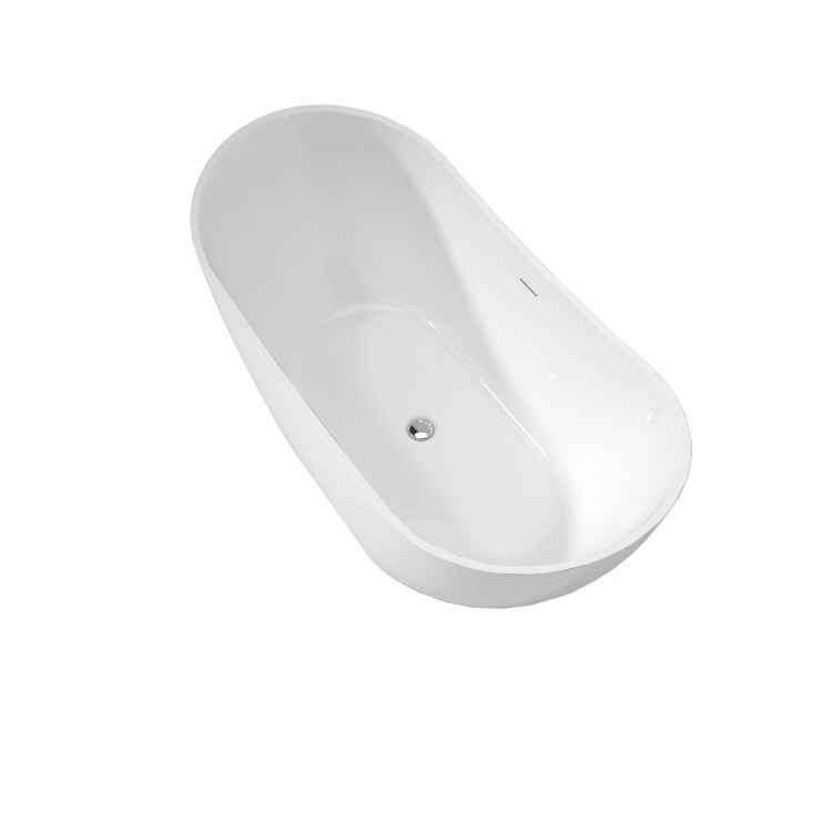 60 29 Inch Upgrade Acrylic Free Standing Bath Tubs, Stand Alone White Soaker Tub
