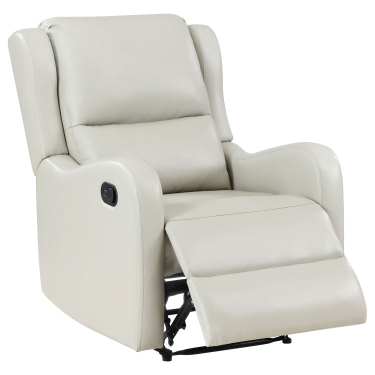Cortland Ivory Upholstered English Arm Recliner Chair