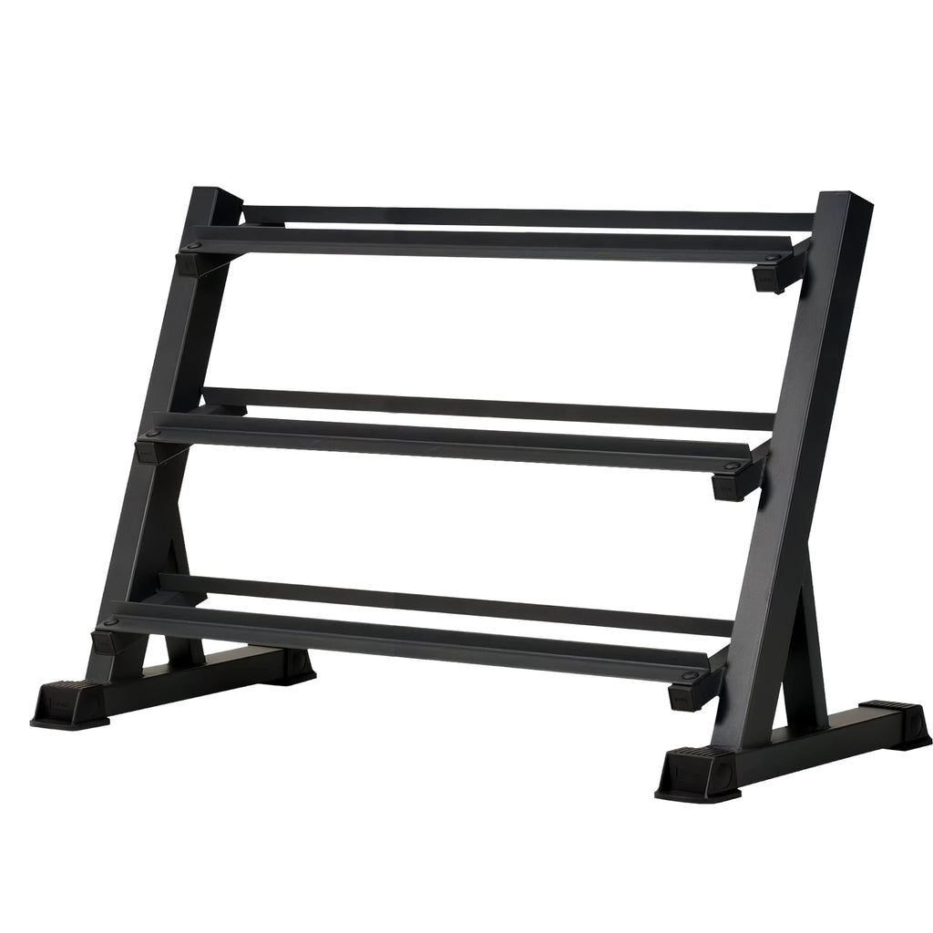 3 Tier Dumbbell Rack Stand: Holds 5 50Lb Weights With A 1100 Lb Max Capacity. Designed Specifically For Dumbbell Storage