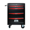 Rolling Metal Tool Chest With 4 Drawers, 20" 4 Drawer Tool Chest Cabinet With Ball Bearing Drawer Slides, Steel Tool Storage Box Organizer Black&Red