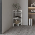 Riga Corner 3 Tier Shelf Side Table 31.7" High , Sofa Table, End Table With Tray