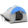 Outsunny Suv Tent, 2000Mm Waterproof Truck Tent With 3 Doors And Mesh Window, For 5 6 Person Camping Outdoor Travel, 7.5' L X 6.9' W X 6.9' H, Gray And Blue