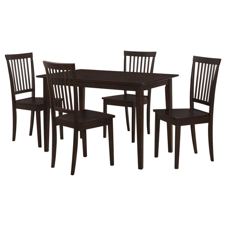 Stan Cappuccino 5 Piece Dining Set