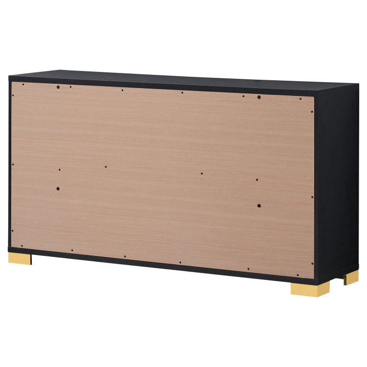 Medici Black 6 Drawer Dresser