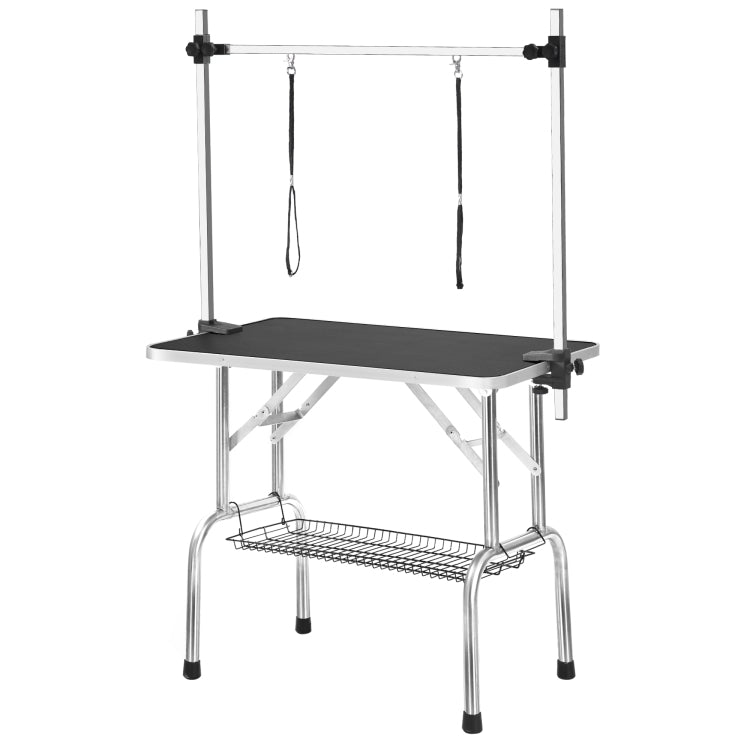 36" Professional Dog Pet Grooming Table Adjustable Heavy Duty Portable W Arm & Noose & Mesh Tray