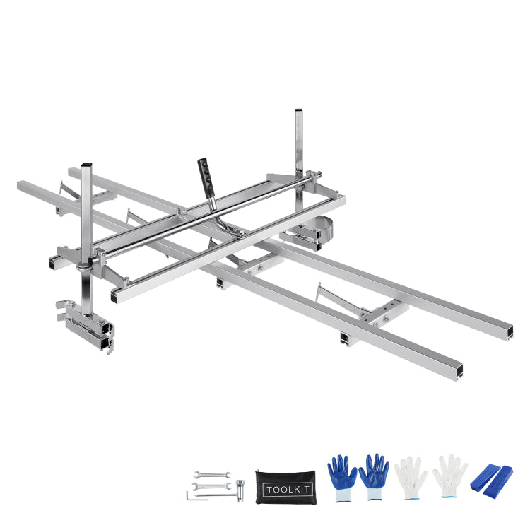 Chainsaw Mill And Rail Mill Guide System, Portable Sawmill 14" 36" Guide Bar, 9Ft Aluminum Saw Milling Rail Guide With Chainsaw Planking Mill For Woodworkers And Carpenters