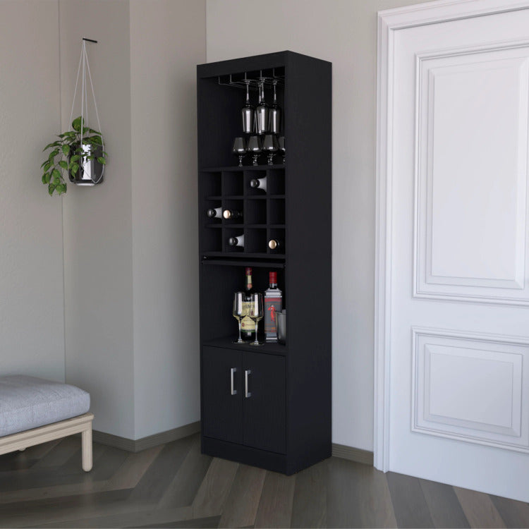 Wenge Bar Cabinet With Wine Storage