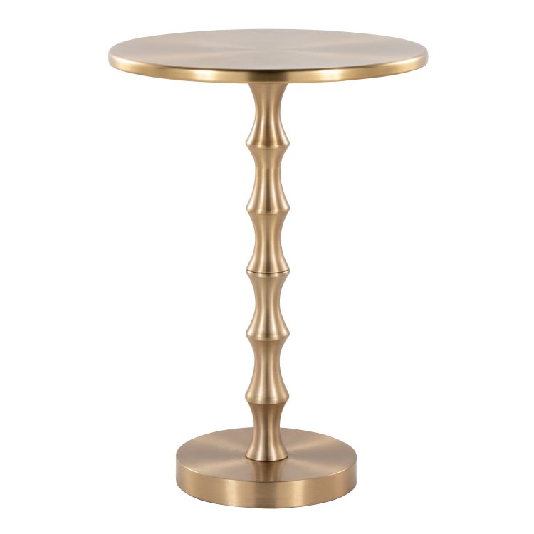 26.75" Contemporary Metal Accent Table In Gold Metal