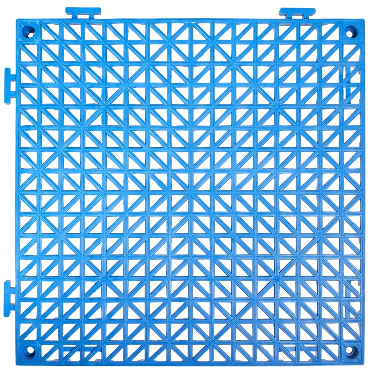 Interlocking Tile 55Pcs Blue, Drainage Tiles 12" X 12" Splicing, Pvc Interlocking Drainage Floor Tiles, Non Slip Drainage Holes For Restroom, Bathroom, Kitchen, Pool, Wet Areas, Blue