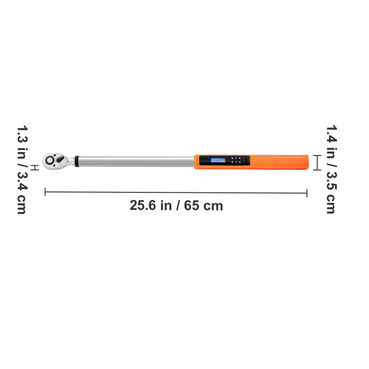 Digital Torque Wrench, 1 2" Drive Electronic Torque Wrench, Torque Wrench Kit 25 250Ft.Lb 34 340N.M Torque Range Accurate To 2%, 3 Mode Adjustable Torque Wrench Set With Led Buzzer Calibration